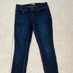 Dark Wash Cropped Skinny Jeans